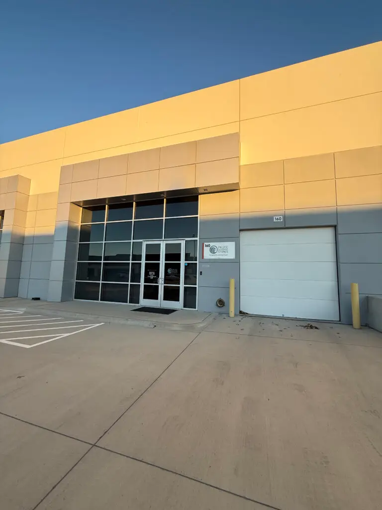 Dallas showroom exterior featuring modern architecture